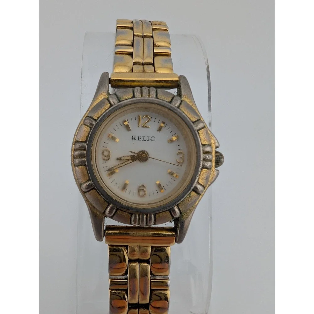 Relic Watch Women Gold Tone 25mm Stainless Steel ZR-33077 6.5